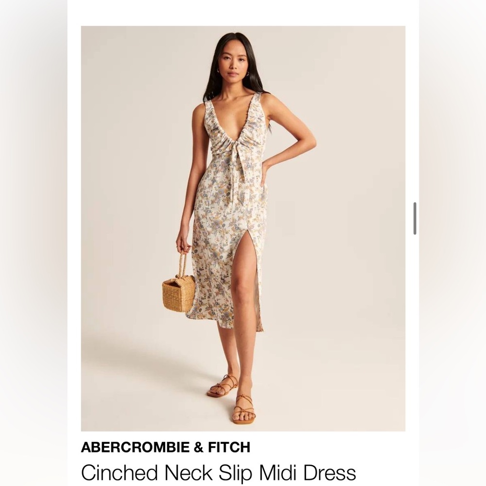 Abercrombie and Fitch clinched front midi dress size Medium tall. Worn once!